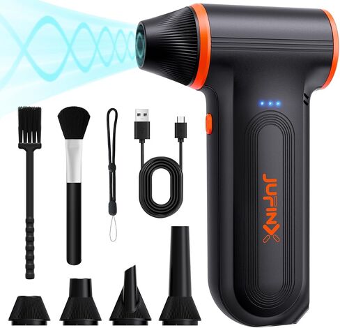 Compressed Air Duster,150000RPM Super Power air Blower,3-Speed Adjustable | rechargeable air duster with High speed brushless motor, 3-speed/multiple nozzles,for cleaning car, keyboard, computer, home. in Kuwait
