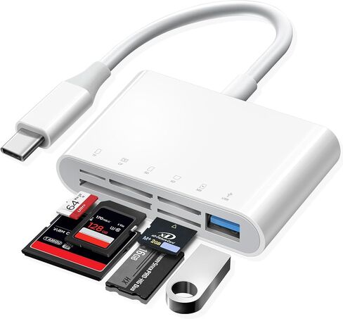 USB C SD Card Reader, Oyuiasle USB C to SD Card for iPhone 15 16/iPad/Mac/Laptop, USB-C/Type C Memory Card Adapter for iMac, iPad Pro Air Mini, MacBook Pro Air,Galaxy,MicroSD/SD in Saudi Arabia