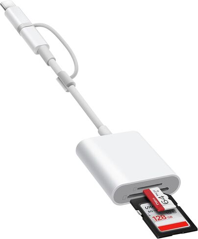 USB C to SD Card Reader, BnmxTek SD Card Adapter with SD MicroSD USB 3 Ports, USBC Memory Card Reader for iPhone 15 16, iPad, Mac, MacBook Pro/Air, Android and More USB-C/Type C Devices in Kuwait