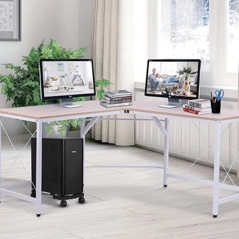 Computer Tower Stand, Adjustable Mobile CPU Stand with Rolling Caster Wheels, Premium PC Tower Stand Holder for Floor Carpet Gaming PC Case (black) in Saudi Arabia