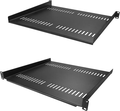 StarTech.com 1U Server Rack Shelf - Vented Rack Mount Cantilever Tray for 19" Network Rack & Cabinet, 44lb/20kg, 10" Deep | Universal 19in fit, Network rack and cabinet, SPCC cold-rolled steel, Perforated airflow, Front-mounted tray in Kuwait