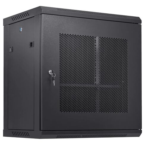 VEVOR 6U Wall Mount Network Server Cabinet, 14.8'' Deep, Server Rack Cabinet Enclosure, 200 lbs Max. Ground-Mounted Load Capacity, with Locking Glass Door Side Panels, for IT Equipment, A/V Devices in Saudi Arabia
