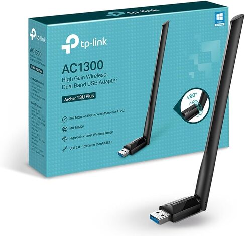 TP-Link USB WiFi 6 Adapter for Desktop PC,AX1800 Dual Band PC WiFi Antenna | USB Wireless Network Adapter with 2.4/5GHz, High Gain 5dBi Antenna, WPA3, MU-MIMO Supports Windows 11/10 (Archer TX20U Plus) in Saudi Arabia