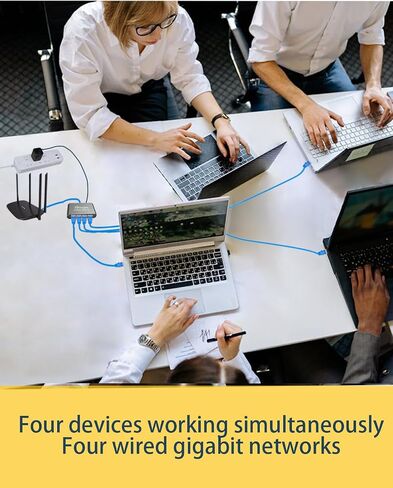 Ethernet Splitter, ethernet hub 4 Port gigabit,Ethernet Splitter 1 to 4,Network hub,Internet Switch 4 Port,netgear Switch (4 Devices Working simultaneously with Gigabit Network) in Saudi Arabia