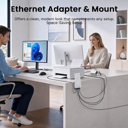 Starlink Router Mini Ethernet Adapter & Mount, Gigabit Docking Station with 3 LAN Ports, Wall-Mount & Adhesive Network Expansion for Home, RV & Office, Compact Plug & Play Internet Splitter in Saudi Arabia