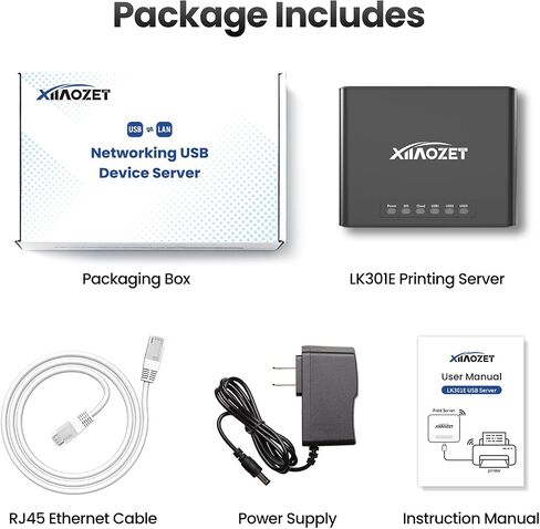 LK301E Gigabit USB3.0 Device Server, 3-Port USB Hub | 3-Port USB over IP for LAN, Compatible with Printers, Scanners & Dongles (Updated version) in Saudi Arabia