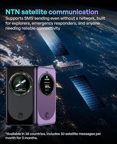 GlocalMe MeowGo G50Max 5G Mobile Hotspot, NTN Satellite Communication(SMS) | Portable WiFi Hotspot for Travel in 200+ Regions, AI Smart Pocket WiFi with Lifetime Data, 12GB Per Year, No SIM Required in Saudi Arabia
