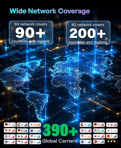 GlocalMe MeowGo G50Max 5G Mobile Hotspot, NTN Satellite Communication(SMS) | Portable WiFi Hotspot for Travel in 200+ Regions, AI Smart Pocket WiFi with Lifetime Data, 12GB Per Year, No SIM Required in Saudi Arabia