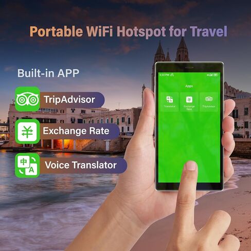 GlocalMe G4 Pro 4G Mobile Hotspot Device with 30GB US/CA/MX Data 60 Days in Kuwait