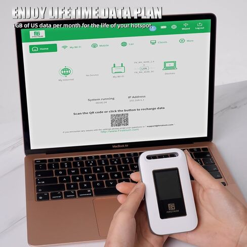 M4 Mobile Hotspot for Travel, 1GB Monthly Free Global Data, White | Portable 4G LTE ESIM WiFi for US & MX Business Trip for RV, Connect Up to 10 Devices, Wireless Hotspot Devices No Contract in Saudi Arabia