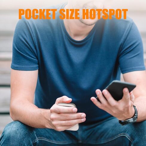 M4 Mobile Hotspot for Travel, 1GB Monthly Free Global Data, White | Portable 4G LTE ESIM WiFi for US & MX Business Trip for RV, Connect Up to 10 Devices, Wireless Hotspot Devices No Contract in Saudi Arabia