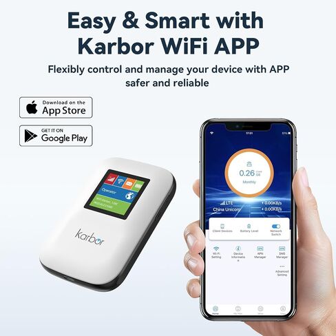 4G Mobile Hotspot WiFi, Portable Mobile WiFi, with 1GB Global Data | No SIM Required, No Contract, 10 Connected Devices, Multiple Carriers, 4G LTE MiFi for Travel, Pocket WiFi for 80+ Countries in Saudi Arabia