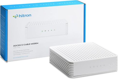 Hitron CODA56 DOCSIS 3.1 Cable Modem ONLY (NOT Fiber) | 2.5 Gbps | NO WiFi/Voice/Router | Single Ethernet Port | Xfinity/Spectrum/Cox Compatible | Requires Separate WiFi Router in Saudi Arabia