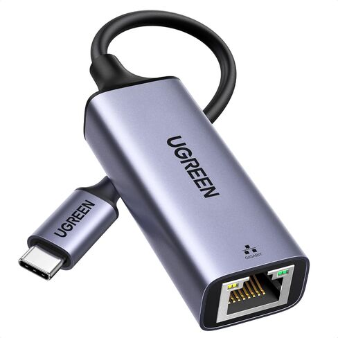 UGREEN USB C to Ethernet Adapter, Plug and Play 1Gbps Aluminum Adapter | (Thunderbolt 4/3 Compatible) to RJ45 Network Dongle, Compatible for MacBook Pro/Air, iPhone 17 Pro/Max, iPad, XPS in Kuwait