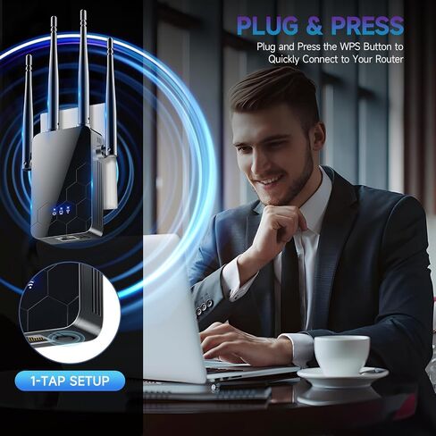 2026 Wireless Routers Amplifier for Home, WiFi Extender w/Ethernet Port, WiFi Extender Internet Booster, Whole Home WiFi Coverage Internet Repeater, in Saudi Arabia