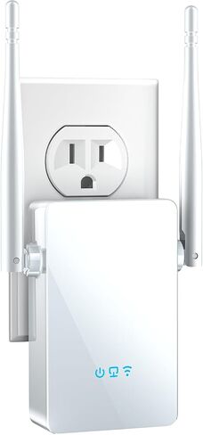 2026 WiFi Extender Signal Booster, New Gen Internet Booster for Home, 4X Faster, Covers up to 16,899 sq.ft, Wi-Fi Repeater with Ethernet Port, Wireless Long Range Amplifier, Easy Setup (Black) in Kuwait