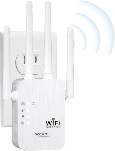 Long Range WiFi Extender with 4 High Gain Antennas-Raw White in Kuwait