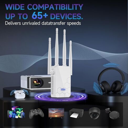 2026 Internet Repeater, WiFi Signal Booster for Home, WiFi Amplifier with Ethernet Port, Compatible with Most Devices in Saudi Arabia