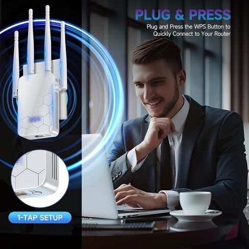 2026 Internet Repeater, WiFi Signal Booster for Home, WiFi Amplifier with Ethernet Port, Compatible with Most Devices in Saudi Arabia