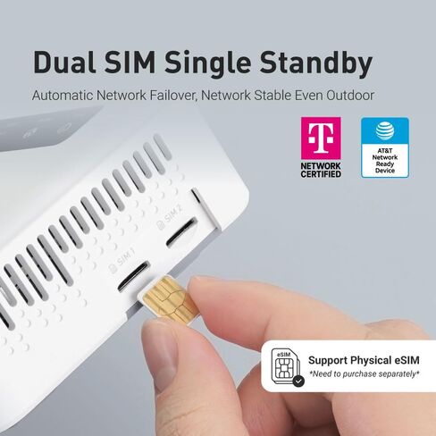 GL.iNet GL-X2000 Spitz Plus 4G LTE CAT 12 Wi-Fi 6 Dual-SIM Router, NA Only | 4G CAT 12, Wi-Fi 6, Detachable Antennas, Dual-SIM, T-Mobile & AT&T IoT Certified, OpenWrt VPN, Home, RV, Road Trips, Offices in Kuwait