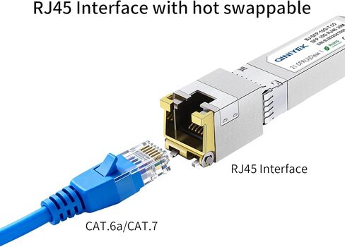 4-Pack 10G SFP+ to RJ45 Module, 10Gbase-T Transceiver Compatible with Cisco, Ubiquiti, TP-Link, Meraki, Netgear and Open switches, CAT6a/7, 30m/98.4ft Transmission in Saudi Arabia