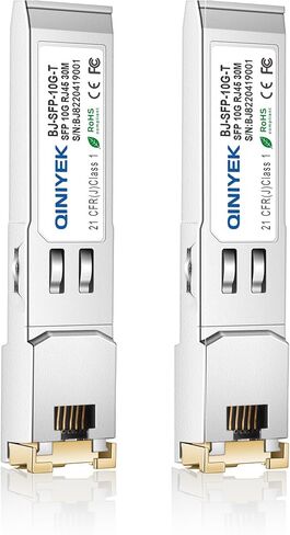 4-Pack 10G SFP+ to RJ45 Module, 10Gbase-T Transceiver Compatible with Cisco, Ubiquiti, TP-Link, Meraki, Netgear and Open switches, CAT6a/7, 30m/98.4ft Transmission in Saudi Arabia