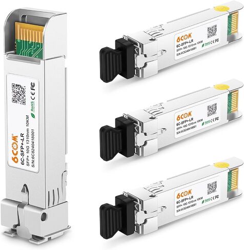 2Pack 10Gb SFP+ to RJ45 Ethernet Transceiver, 10Gbase-T Copper SFP Module | Compatible Cisco SFP-10G-T-S, Ubiquiti uacc-cm-rj45-mg, Netgear, Mikrotik s+rj10, TP-Link, CAT.6a/7, 30m/98.4ft in Kuwait