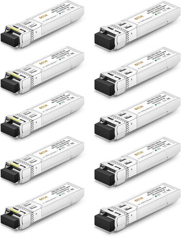2Pack 10Gb SFP+ to RJ45 Ethernet Transceiver, 10Gbase-T Copper SFP Module | Compatible Cisco SFP-10G-T-S, Ubiquiti uacc-cm-rj45-mg, Netgear, Mikrotik s+rj10, TP-Link, CAT.6a/7, 30m/98.4ft in Kuwait