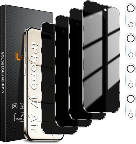 Lesakit 3+3 Pack Privacy Screen Protector for iPhone 14 Plus 6.7-Inch with 3 Pack Camera Lens Protector, Anti Spy Tempered Glass Film 9H Hardness Bubble Free Case Friendly in Saudi Arabia