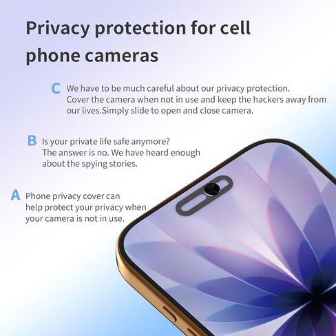 3 قطع من غطاء حماية الخصوصية للكاميرا الأمامية رفيع للغاية لهاتف iPhone in Kuwait