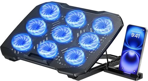 TECKNET Laptop Cooling Pad with Phone Stand, Laptop Cooler for 12-15.6 Inch in Saudi Arabia