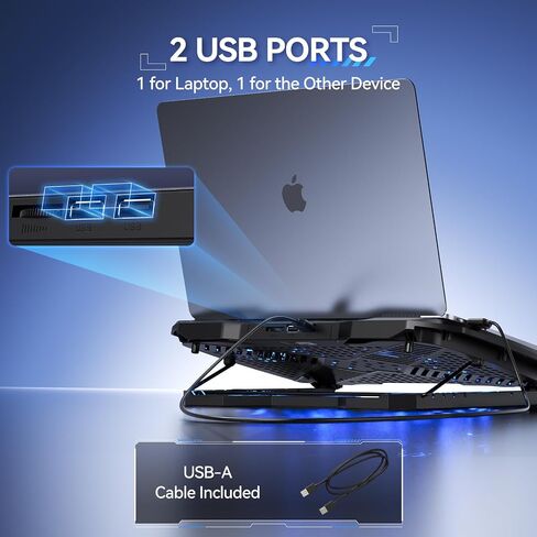 TECKNET Laptop Cooling Pad with Phone Stand, Laptop Cooler for 12-15.6 Inch in Saudi Arabia