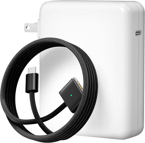 140W Charger for MacBook Pro 16 14 inch Mac Air 15 13 inch 2026 2025 2024 | 23 22 21 M1–M5【Original Quality】 Fast Charger Power Adapter & 6.6FT Type C to Magnetic 3 Cable LED Applicable 2021-26 (White) in Saudi Arabia