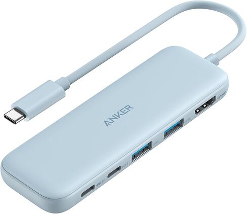 Anker USB C Hub, 5-in-1 USBC to HDMI Splitter with 4K Display | 85W Max PD, 1 Powered USB-C 5Gbps & 2 Powered USB-A 3.0 5Gbps Data Ports, for MacBook Pro, MacBook Air, Dell and More (Black) in Kuwait