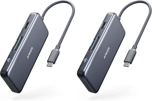 Anker Laptop Docking Station Dual Monitor, 8-in-1 USB C Hub with 4K HDMI | Dual HDMI USB C Dock, 1Gbps Ethernet, 85W Max PD, SD/TF Card Reader, for USB C Laptops, XPS and More (Charger Not Included) in Kuwait