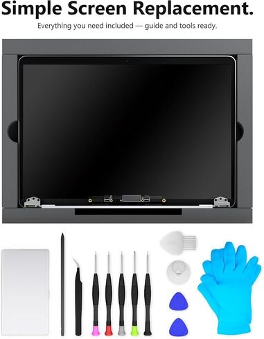 LHM A2338 Screen Replacement for MacBook Pro 13.3" M1 M2 Retina EMC 3578 EMC 8162 MYD83 MYD92 MYDA2 MYDC2 MNEQ3 MNEP3 2560x1600 Full LCD Display Assembly with Fix Kit (A2338-Silver) | EMC 3578, MYD83 MYD92 MYDA2 MYDC2, 2560 x 1600 Retina Display in Saudi Arabia