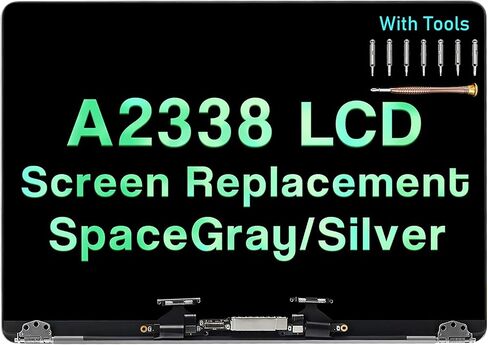 XIMIELEC 13 inches Screen Replacement for MacBook Pro M1 Retina A2338 2020 EMC 3578 MYD83 MYD92 MYDA2 MYDC2 LCD Full Screen Display Assembly (Gray) in Saudi Arabia