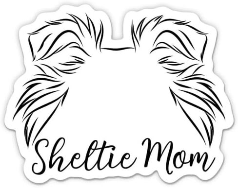 Sheltie Dog Mom Sticker, 3 in | For Water Bottle, Phone, Car, Tumbler, Laptop, Waterproof Vinyl Decal in Saudi Arabia