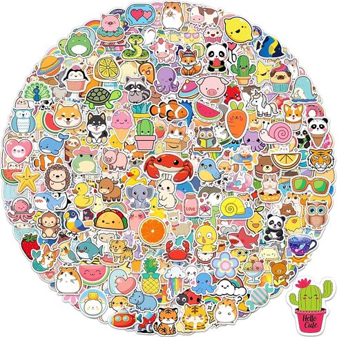 300 Pcs Stickers for Kids, Cute Vinyl Waterproof Stickers for Water Bottle | Treasure Box Toys for Classroom Prizes, Teacher Back to School Supplies Gifts, Sticker Pack for Girls Teens, Party Favors in Saudi Arabia