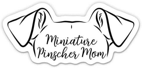 Miniature Pinscher Dog Mom Sticker, 3 in | For Water Bottle, Phone, Car, Tumbler, Laptop, Waterproof Vinyl Decal in Saudi Arabia