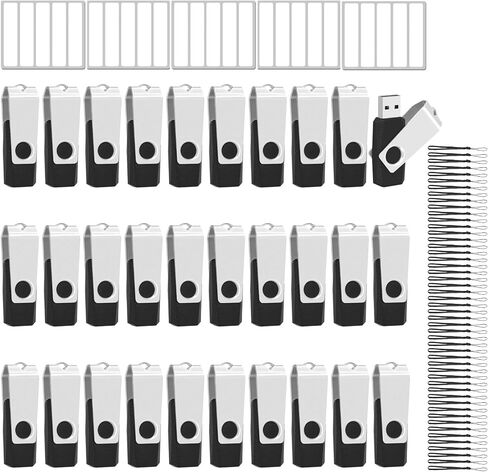 100Pack of 16GB USB2.0 Flash Drives FAT32 Thumb Drives 100 Strings & Labels | EASTBULL 360-Degree Rotating USB Flash Drive 16 G for Data Storage (Blue) in Saudi Arabia