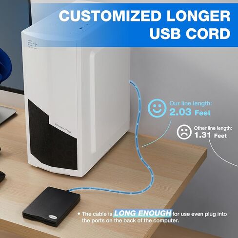 Floppy Disk Reader 3.5 inch USB Floppy Disk Drive External 3 1/2 Floppy disc Reader Portable Floppy Diskette Drive USB C for PC Laptop Notebook Computer with Windows 11/10(Frosted Texture, 3.5 Inch) in Saudi Arabia