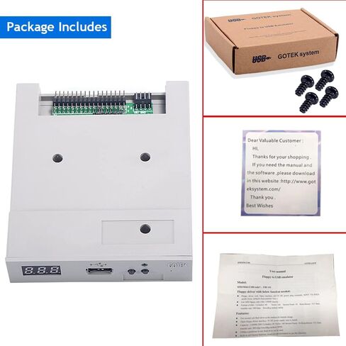 GoTEK SFR1M44-U100 3.5 بوصة 1.44 ميجابايت USB SSD محاكي محرك الأقراص المرنة رمادي in Kuwait