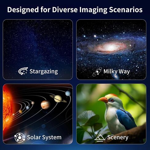 Wireless Telescope Camera 4K, 1.25’’ 2’’ Universal Eyepiece Camera with IR Filter & X16 Zoom & 2.8" Screen, Gift for Astrophotography Enthusiast in Saudi Arabia