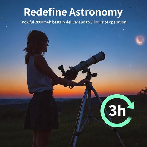 Wireless Telescope Camera 4K, 1.25’’ 2’’ Universal Eyepiece Camera with IR Filter & X16 Zoom & 2.8" Screen, Gift for Astrophotography Enthusiast in Saudi Arabia