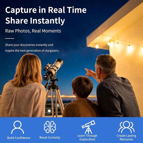 Wireless Telescope Camera 4K, 1.25’’ 2’’ Universal Eyepiece Camera with IR Filter & X16 Zoom & 2.8" Screen, Gift for Astrophotography Enthusiast in Saudi Arabia