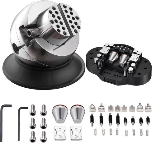 DZQ Jewelers Microscope with Ball Vise 7X-45X Micro Inlaid Mirror | 360°Rotation Spring Bracket, 60 LED Ring Light Illuminator, Jewelry Microscope for Diamond Making in Saudi Arabia