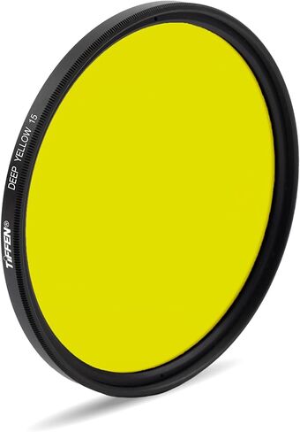Tiffen 43mm Deep Yellow 15 Camera Lens Filter, Black & White Photography in Kuwait