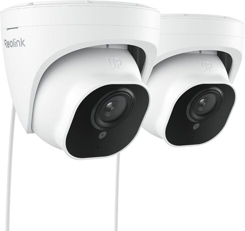 REOLINK PoE Security Camera RLC-520A (Pack of 2), 5MP Wired Outdoor Dome | IR Night Vision up to 100ft, Smart Human/Vehicle/Animal Detection,Time-Lapse, Supports 512GB microSD Card, Indoor/Outdoor Use in Saudi Arabia