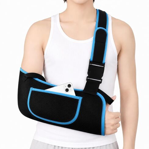 Arm Sling Shoulder Immobilizer for Men & Women, Rotator Cuff Support Brace | Adjustable Strap, Fit Left or Right, Comfortable Medical Sling for Elbow Wrist Injury, Forearm Fracture, Surgery Recovery, M in Saudi Arabia